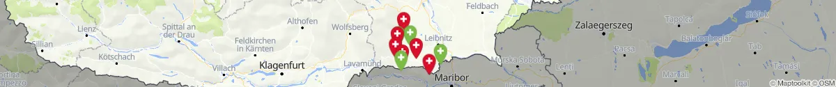 Kartenansicht für Apotheken-Notdienste in der Nähe von Eibiswald (Deutschlandsberg, Steiermark)